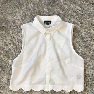 Wet Seal Scalloped Crop Top